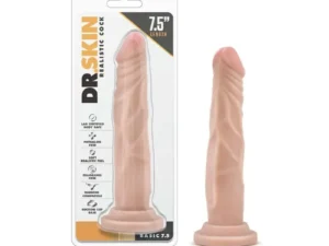 Blush Dr. Skin Basic 7.5-Inch Realistic Dildo in Beige - Sturdy Suction Cup & Harness Compatible