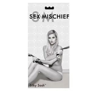 Sportsheets Sex & Mischief Silky Sash Restraints Black - Part Number SS326-30