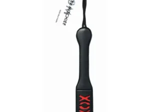 Sportsheets Sex & Mischief XOXO Paddle Black - 12-inch Vinyl Spanking Tool