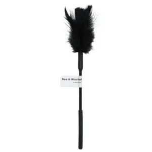 Sportsheets Sex & Mischief 13-Inch Black Feather Tickler – Soft Turkey Feather Sensory Tool
