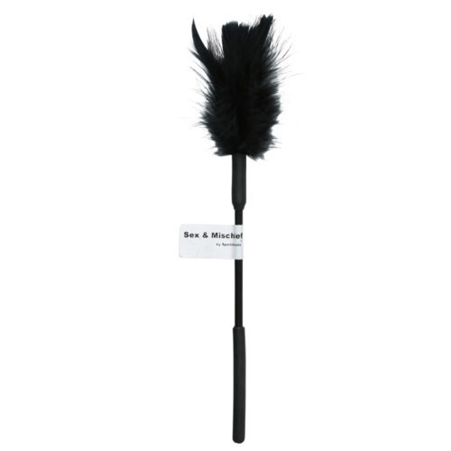 Sportsheets Sex & Mischief 13-Inch Black Feather Tickler – Soft Turkey Feather Sensory Tool