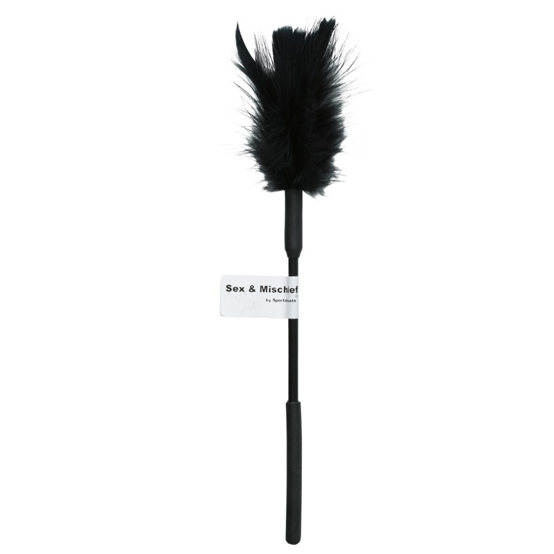 Sportsheets Sex & Mischief 13-Inch Black Feather Tickler – Soft Turkey Feather Sensory Tool