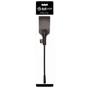 Sportsheets Sex & Mischief Riding Crop Black - Compact and Stylish for Discreet Pleasure