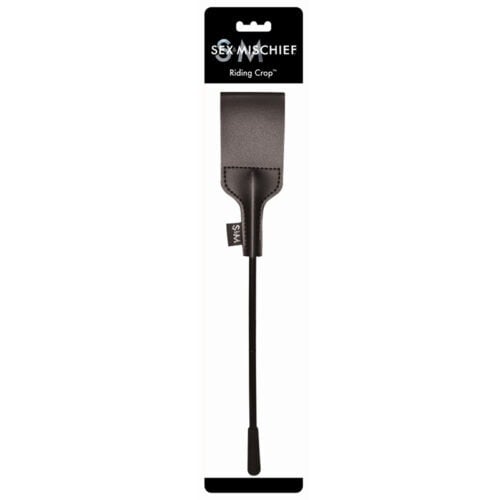 Sportsheets Sex & Mischief Riding Crop Black - Compact and Stylish for Discreet Pleasure