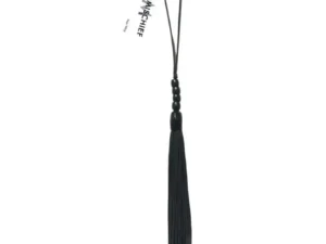 Sportsheets Sex & Mischief Noir 16-Inch Beaded Flogger - Beginner Friendly Faux Leather Teasing Tool