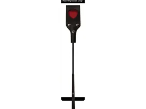 Sportsheets Sex & Mischief Heart Impression Crop - 21-inch Nickel-Free Metal Paddle with Heart Cut-Out and