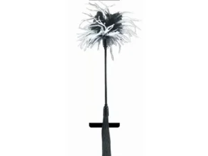 Sportsheets Sex & Mischief Whip & Tickle Black/White - Dual-Action Erotic Toy for Playful Intimacy