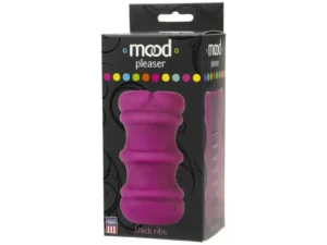 Doc Johnson Mood Pleaser UR3 Thick Ribbed Purple Masturbator - 4.6 Inches