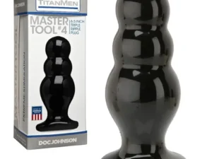 Doc Johnson TitanMen Master Tool #4 Black - Large Graduated Anal Plug