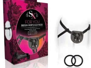 Blush SX For You Adjustable Faux Leather Beginner's Harness Black – Comfortable and Versatile Strap-On System