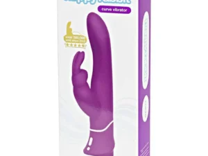 LoveHoney Happy Rabbit Curve Rechargeable Silicone Rabbit Vibrator - Purple (Part #HR-71503)