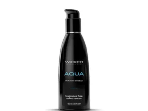 Wicked Sensual Care Collection Aqua Water-Based Lubricant 2 oz. - Silky Smooth, Aloe Enriched, Paraben-Free