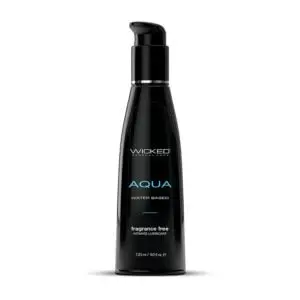 Wicked Sensual Care Collection Aqua Water-Based Lubricant 4 oz. - Silky Smooth, Long-Lasting, Paraben-Free