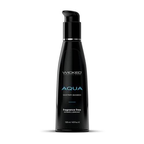 Wicked Sensual Care Collection Aqua Water-Based Lubricant 4 oz. - Silky Smooth, Long-Lasting, Paraben-Free Personal Lubricant