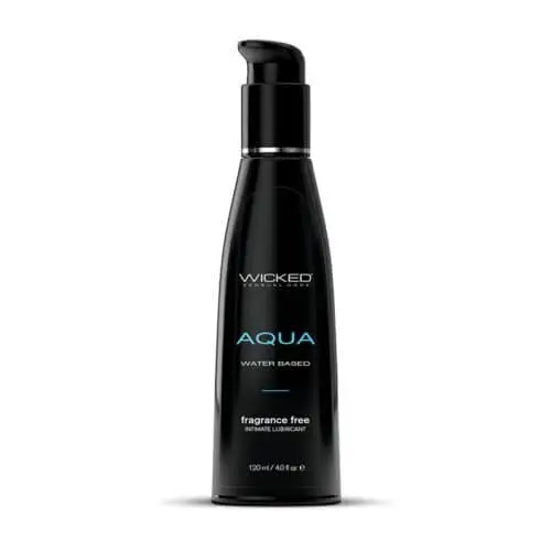 Wicked Sensual Care Collection Aqua Water-Based Lubricant 4 oz. - Silky Smooth, Long-Lasting, Paraben-Free Personal Lubricant