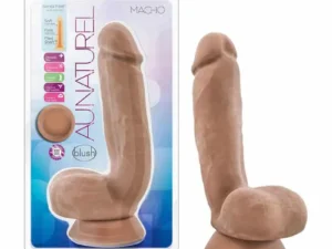 Blush Au Naturel Macho 8.5-Inch Posable Dual Density Dildo with Balls - Tan