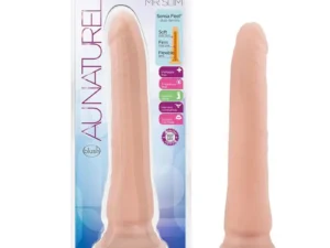 Blush Au Naturel Mr. Slim 9.25-inch Posable Dual Density Dildo – Beige