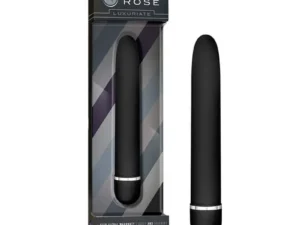 Blush Rose Luxuriate Classic Slimline Vibrator Black - 7 Inch Waterproof Personal Massager