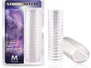 Blush M for Men Stroke Sleeve Reversible Stroker - Clear, 5.5 Inch Length