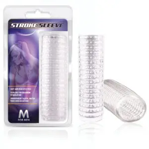 Blush M for Men Stroke Sleeve Reversible Stroker - Clear, 5.5 Inch Length