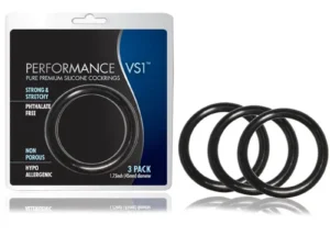 Blush Performance VS1 Pure Premium Silicone Cock Rings 3-Pack Medium – Enhance Your Stamina and Pleasure