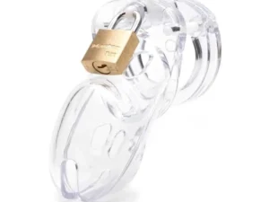 A.L. Enterprise Inc CB-3000 Clear Male Chastity Cage with Adjustable Fit and Locking Options