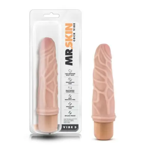 Blush Dr. Skin Cock Vibe 3 - 7.25 Inch Realistic Vibrator with Multi-Speed Vibration