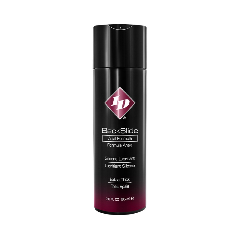ID BackSlide Silicone Anal Lubricant 2.2oz by ID Lubricants - Extra Thick  Silicone Formula - Condom Sense