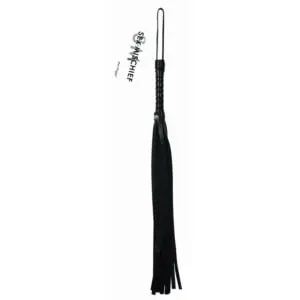 Sportsheets Sex & Mischief Mini Flogger Black – Compact BDSM Play Accessory