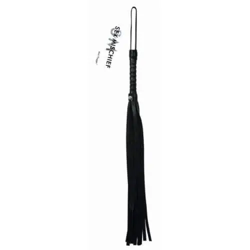 Sportsheets Sex & Mischief Mini Flogger Black – Compact BDSM Play Accessory
