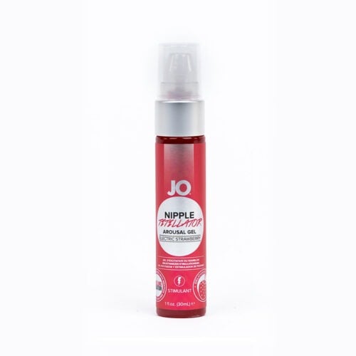 System Jo JO Nipple Titillator Arousal Gel Strawberry 1 oz. for Enhanced Sensation and Pleasure