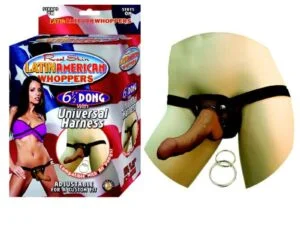 Nasstoys Latin American Whoppers 6.5-inch Real Skin Dong with Universal Harness