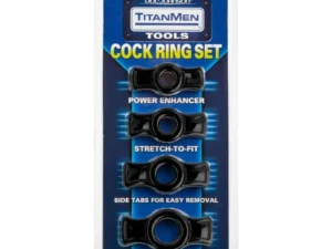Doc Johnson TitanMen Cock Ring Set - Flexible Silicone Rings for Enhanced Pleasure