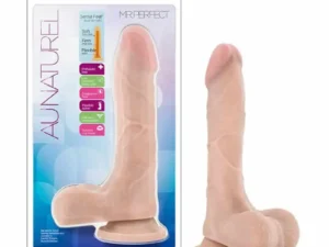 Blush Au Naturel Mister Perfect 8.5-inch Dual Density Posable Dildo with Balls - Realistic Feel and Flexible