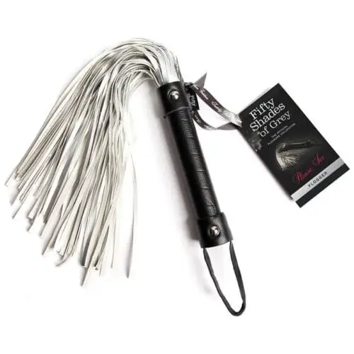 LoveHoney Fifty Shades of Grey Please, Sir Flogger Gray – Suede Tails for Sensual and Light Impact Play