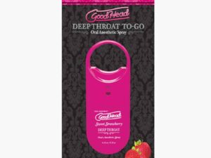 Doc Johnson GoodHead to Go Deep Throat Spray - 0.33 oz Sweet Strawberry