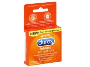 Durex Intense Sensation Extra Large Dots Condom by Paradise Marketing Services (Part #9658) – 3 Pack