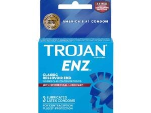 Paradise Marketing Services Trojan-Enz with Spermicidal Lubricant 3-Pack – Premium Latex Condoms