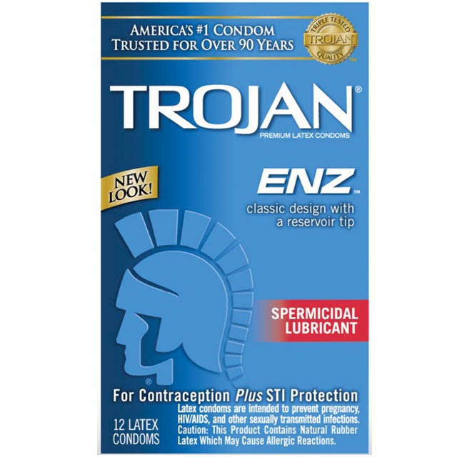 Paradise Marketing Services Trojan-Enz with Spermicidal Lubricant 12-Pack -  Condom Sense