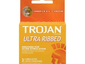 Paradise Marketing Services Trojan Ultra Ribbed Lubricated Condoms - 3 Pack