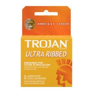 Paradise Marketing Services Trojan Ultra Ribbed Lubricated Condoms - 3 Pack