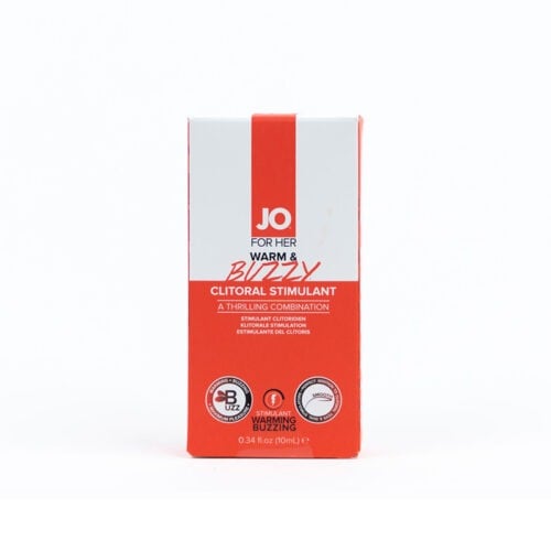 System Jo JO Warm & Buzzy Clitoral Stimulant 0.34 oz. – Long-Lasting Water-Based Tingle Enhancer