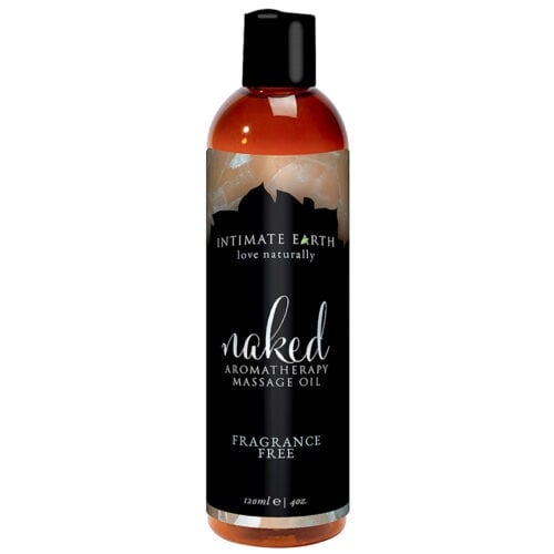 Intimate Earth Naked Fragrance-Free Aromatherapy Massage Oil by New Earth Trading LLC, 4 oz.