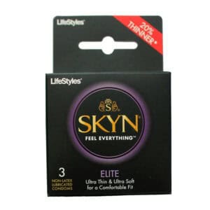LifeStyles SKYN Elite Polyisoprene Condoms - 3 Pack by Paradise Marketing Services (Part #9739)
