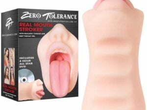 Evolved Zero Tolerance Real Mouth Stroker with DVD - Life-Like Lips and Tongue for Enhanced Pleasure