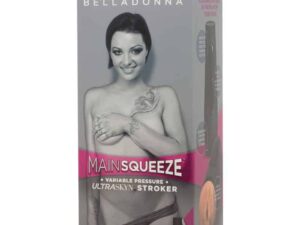 Doc Johnson Main Squeeze Belladonna Pussy Textured Masturbator with Adjustable Suction and Grip Control