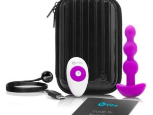 COTR Inc. b-Vibe Triplet Rechargeable Remote-Controlled Vibrating Anal Beads Plug Fuchsia