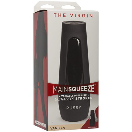 Doc Johnson Main Squeeze - The Virgin Vanilla Textured Masturbator with Realistic Hymen and Adjustable Suction