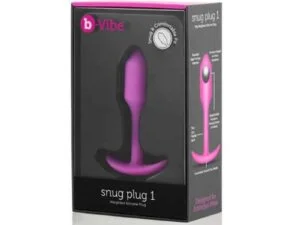 COTR Inc. b-Vibe Snug Plug 1 Weighted Silicone Anal Plug Fuchsia – Discreet and Waterproof Design