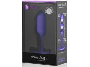 COTR Inc. b-Vibe Snug Plug 2 Weighted Silicone Anal Plug - Purple (Part Number BV-008 PUR)